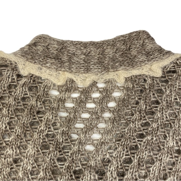 Anthropologie Sleeping On Snow Cropped Cardigan Medium - Picture 11 of 12